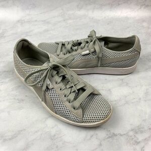 Puma: Women's Vikky Mesh Lace Up Soft Foam Tennis Shoes Sneakers Gray Size‎ 7.5